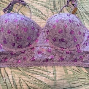 Victoria's Secret Lavender and Magenta Lace Bra